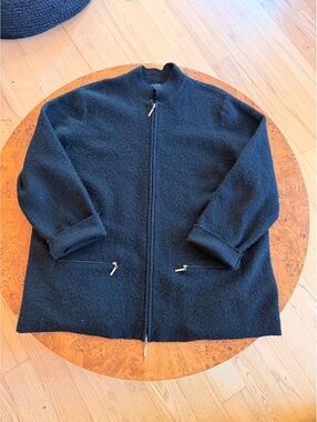 Alexandra Bartlett Black Wool Full Zip Jacket